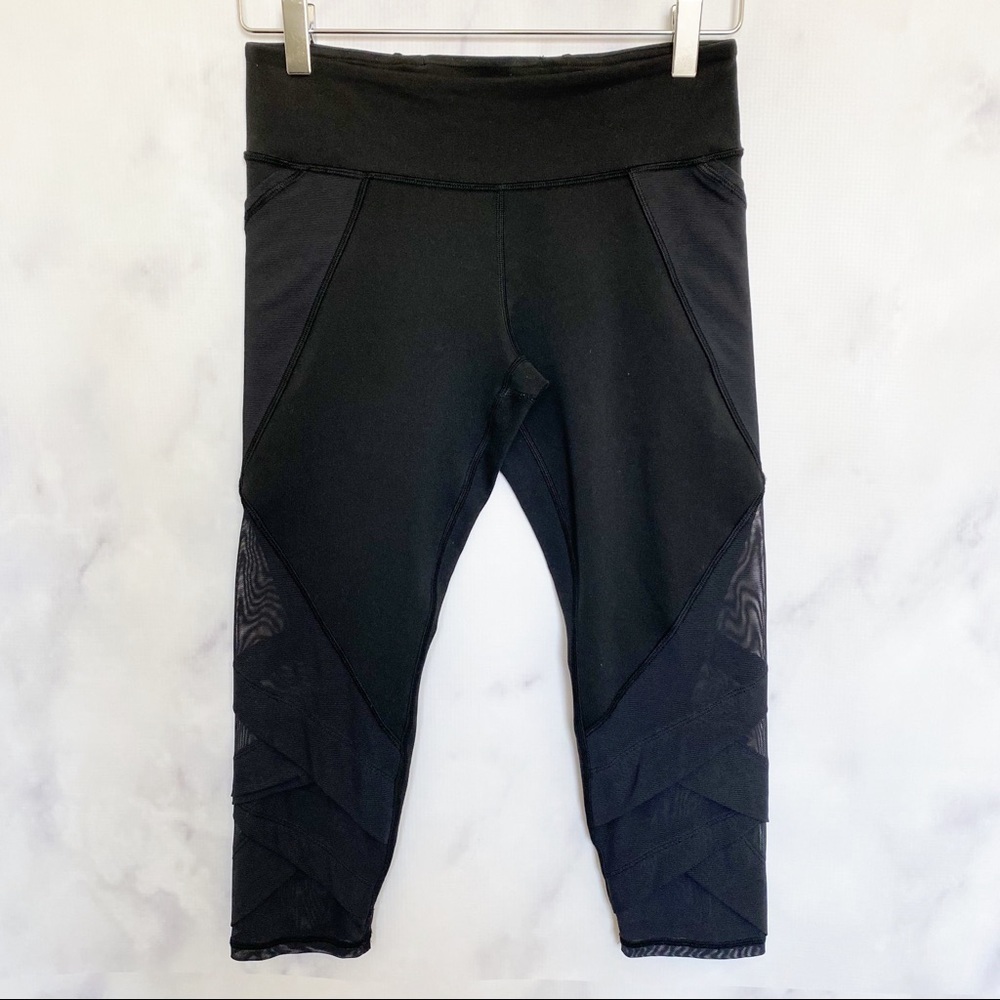 Ivivva by‎ Lululemon Mesh Black Cropped Pant